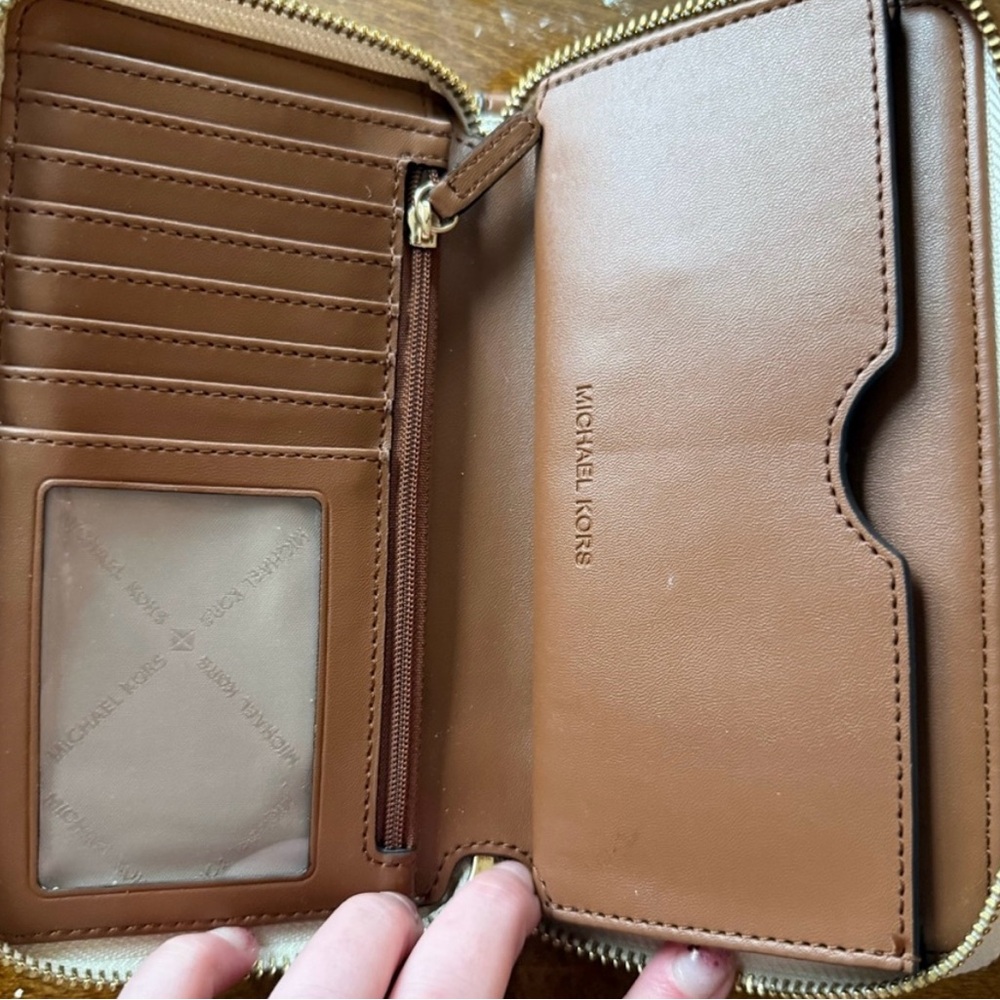 Michael Kors Cream and Gold Wristlet - Picture 3 of 3